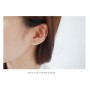 韓風S925純銀耳針袖珍英文字母耳飾